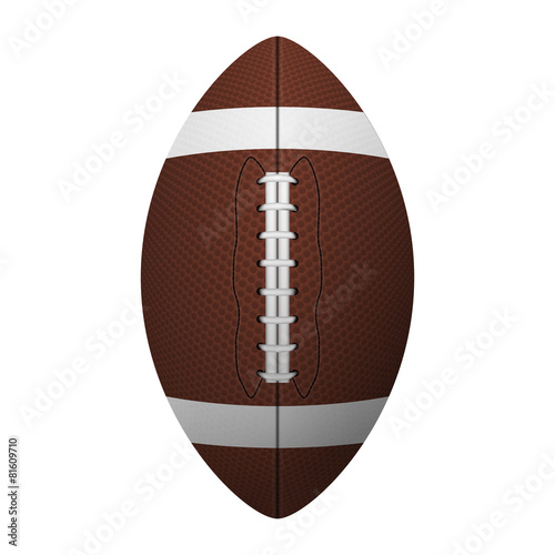 American football, ragby ball. Isolated on white background.
