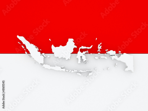 Map of Indonesia.