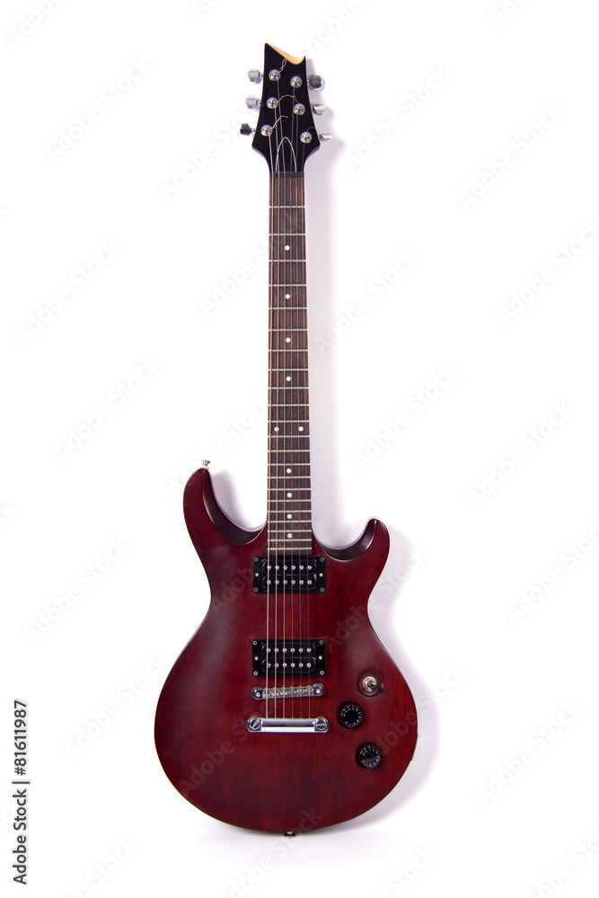 Electric guitar isolated on white background