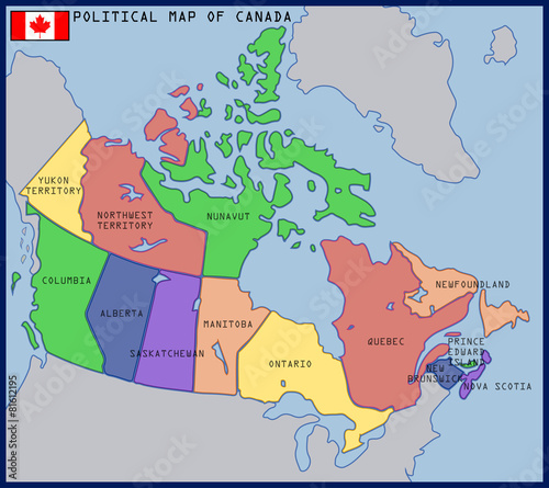 Political Map of Canada