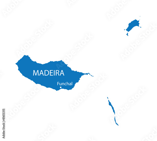 blue map of Madeira