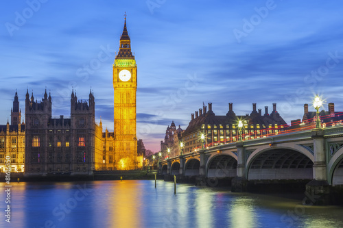 Big Ben and House of Parliament at Night