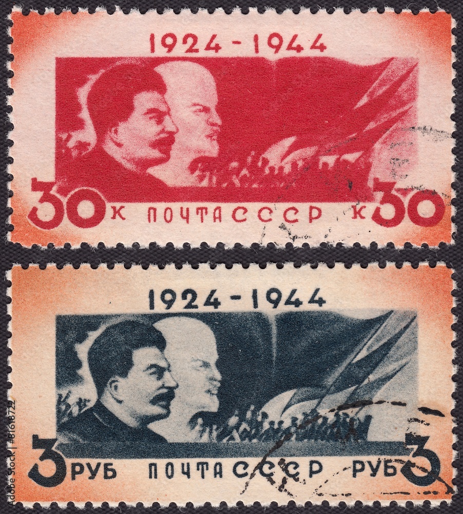 Obraz premium Portraits of Lenin and Stalin