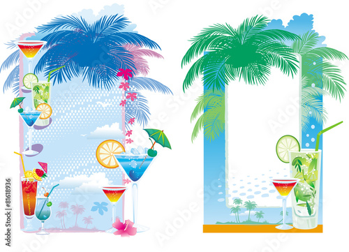 Templates designs for cocktail menu