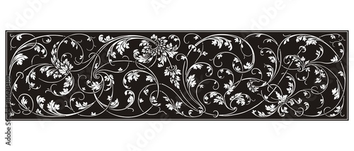 Black ornament vector