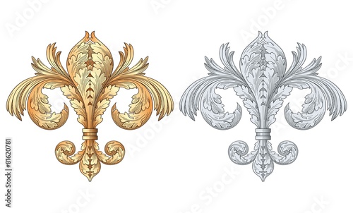 Gold Crown Lily vector