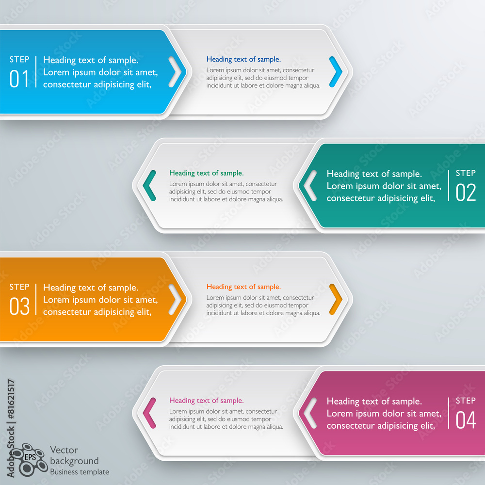 Infographics Vector Background 4-Step Process Infographics Vector Background 4-Step Process