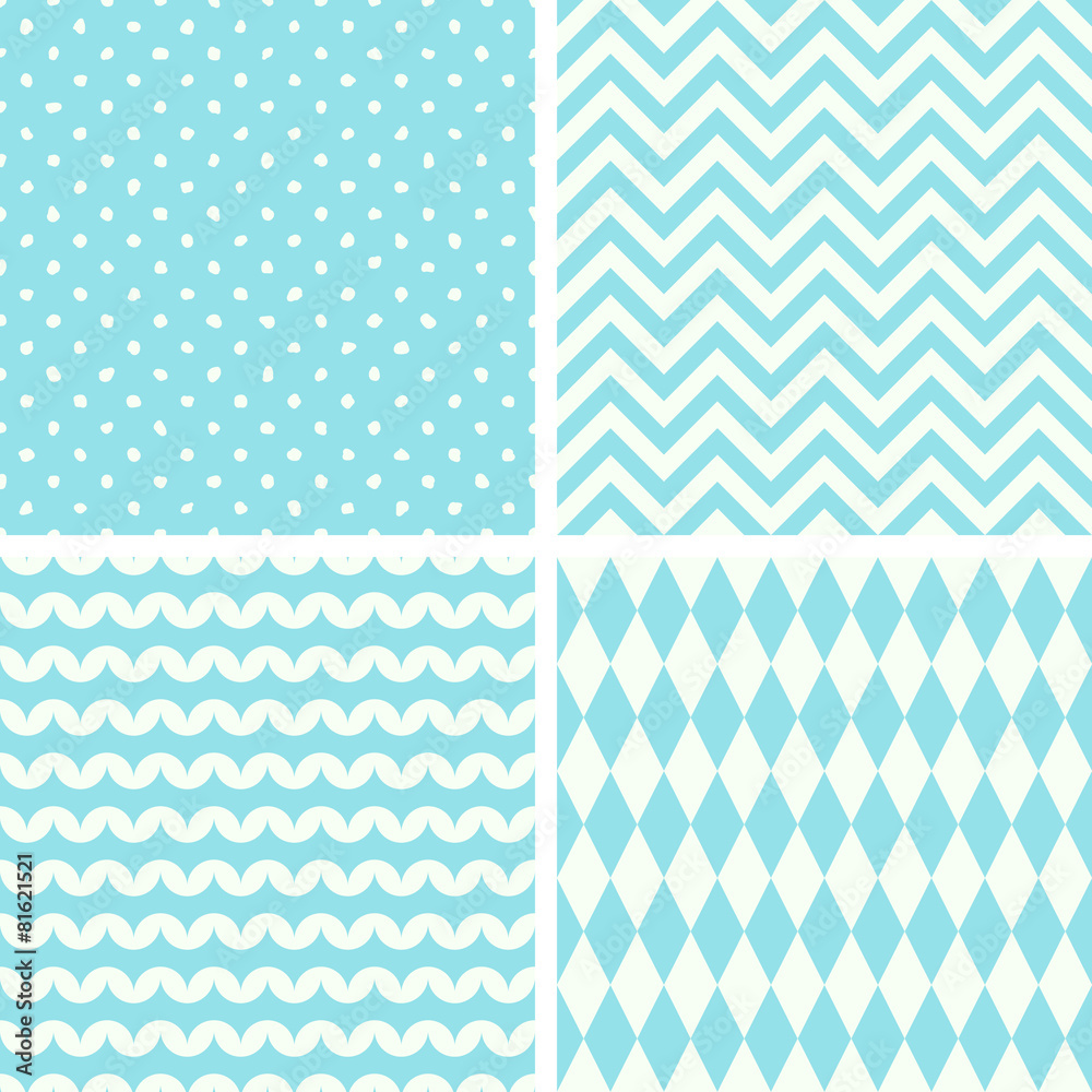 Set of four seamless backgrounds Set of four seamless backgrounds