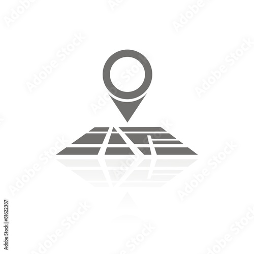 Icono mapa ubicación FB reflejo