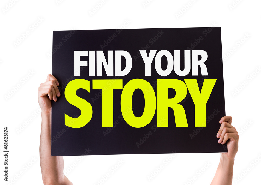 Find Your Story card isolated on white Find Your Story card isolated on white