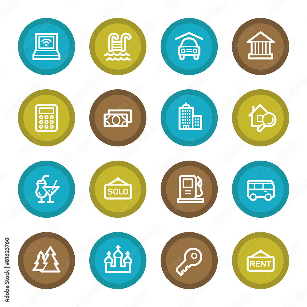 Travel web icons set Travel web icons set