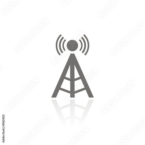 Icono antena torre FB reflejo