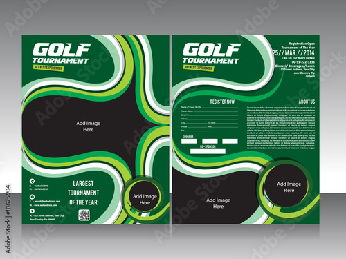 golf flyer & brochure template design