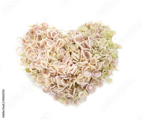 Fresh Lemon Grass on white background