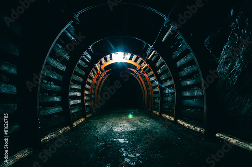 Underground Tunnel in the Mine photo