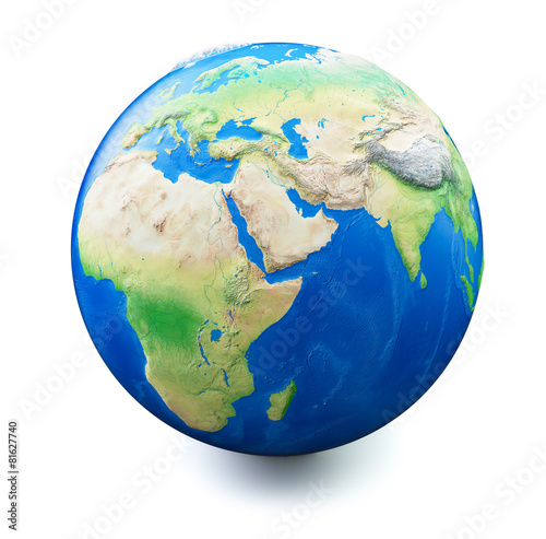 Earth isolated on white background
