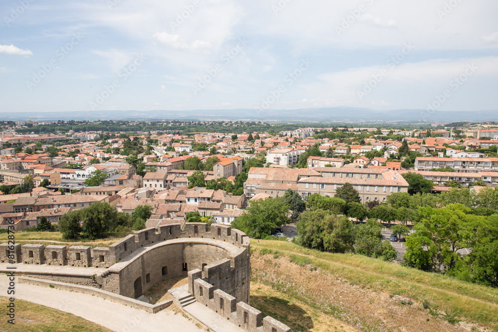 View of Carcassonne from the fortress - Languedoc