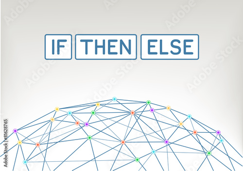 If then else condition text as vector for software development