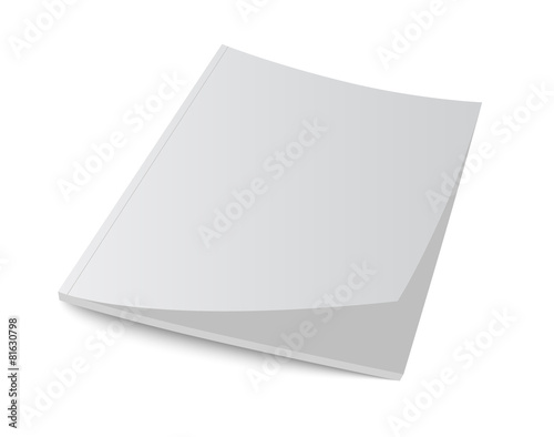 brochure cover mockup on white