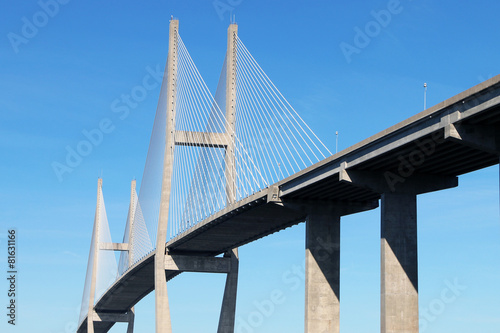 Suspension bridge at Brunswick, GA © James Martin