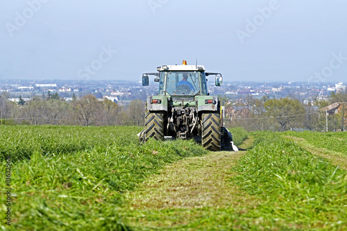 farm tractor at work