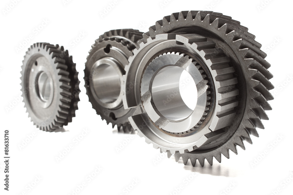 Car gears mechanical transmission isolated on white background Car gears mechanical transmission isolated on white background