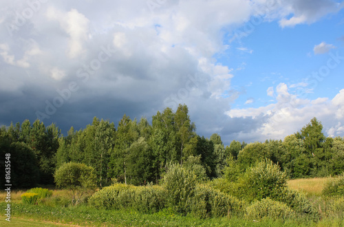 Landscape before the storm in Latvia, East Europe