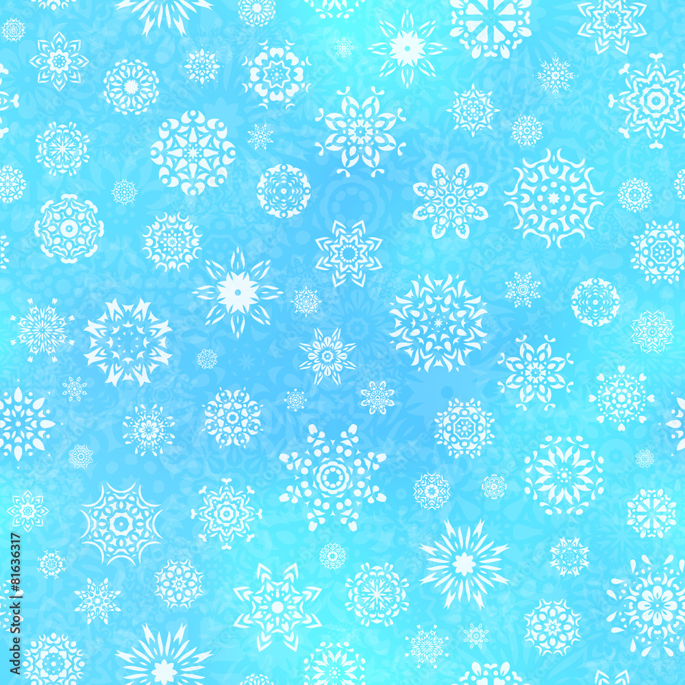 snowflake seamless pattern