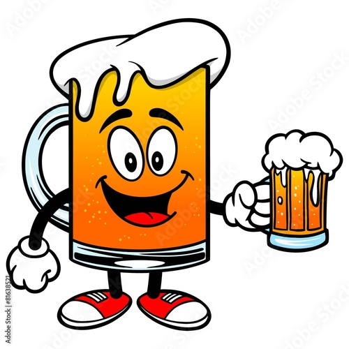 Beer Mascot with Beer