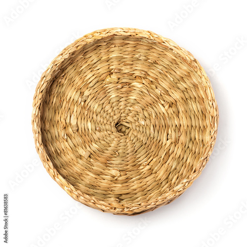 wicker basket on a white background