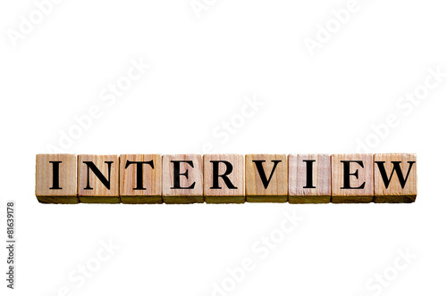 Word INTERVIEW isolated on white background