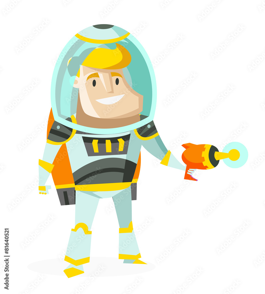 un astronauta sosteniendo un arma espacial un astronauta sosteniendo un arma espacial