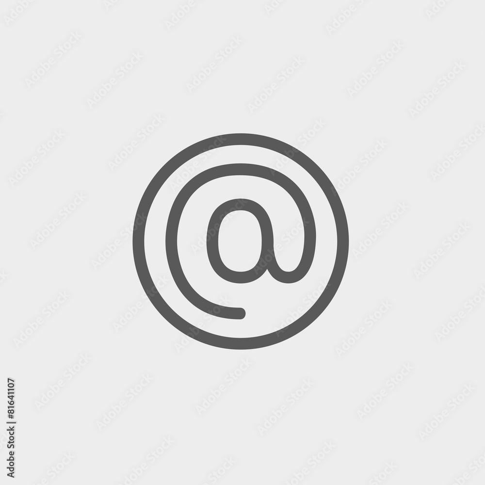 e-mail internet thin line icon