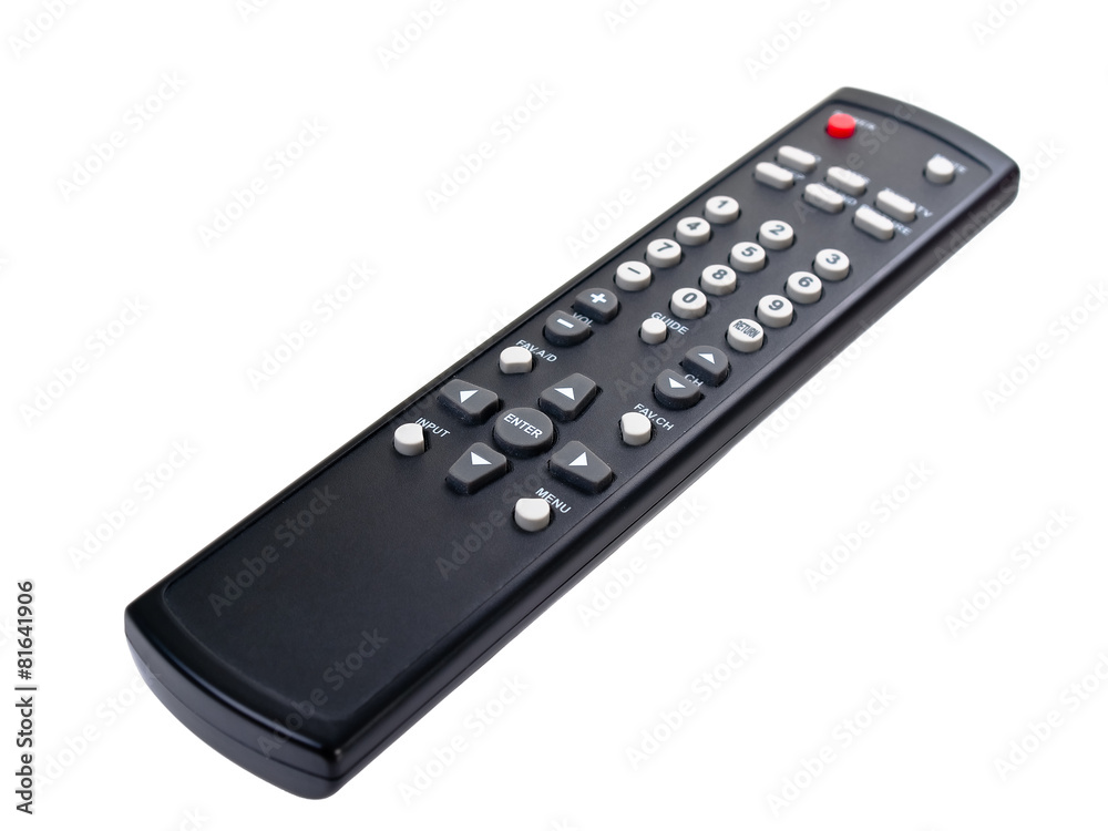 Black Remote control isolated on white background Black Remote control isolated on white background