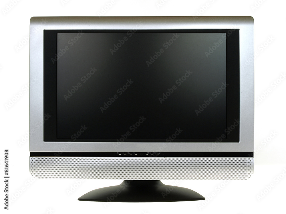 Television front view isolated on white background Television front view isolated on white background