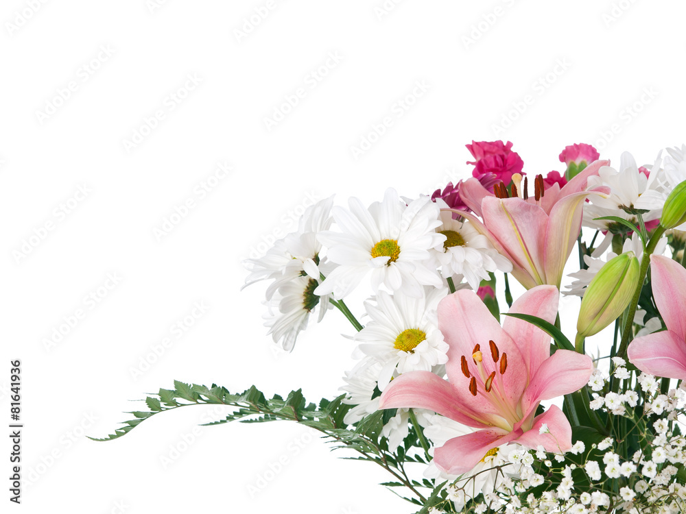 Soft colors flowers bouquet