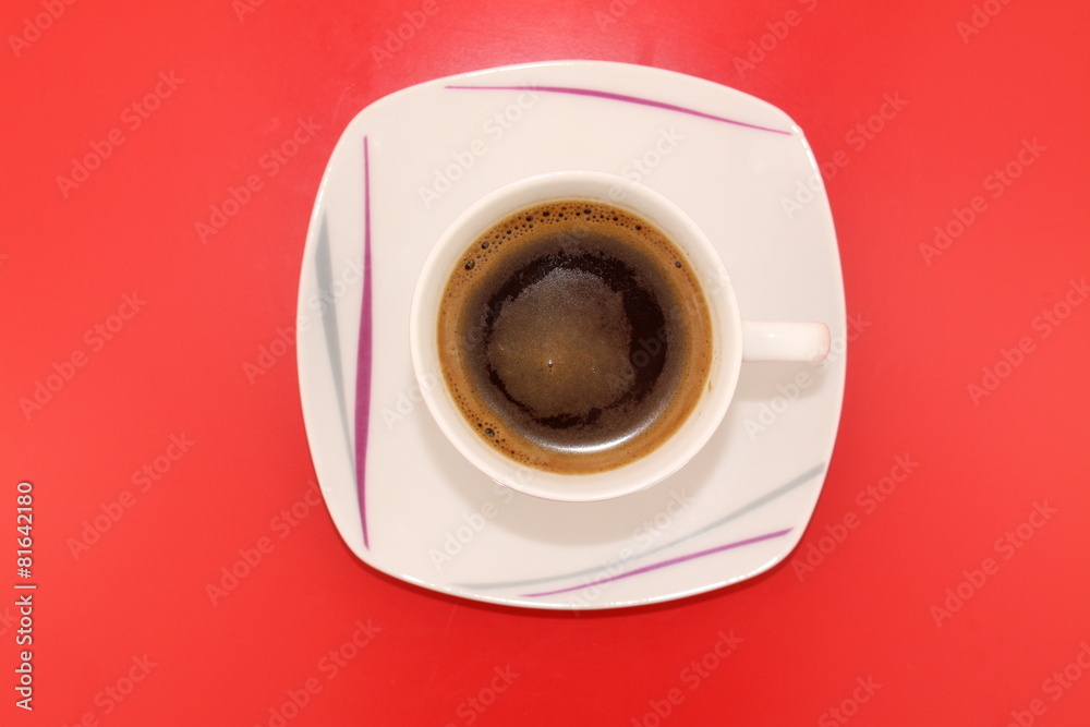 Isolated traditional Turkish coffee on a red background Isolated traditional Turkish coffee on a red background