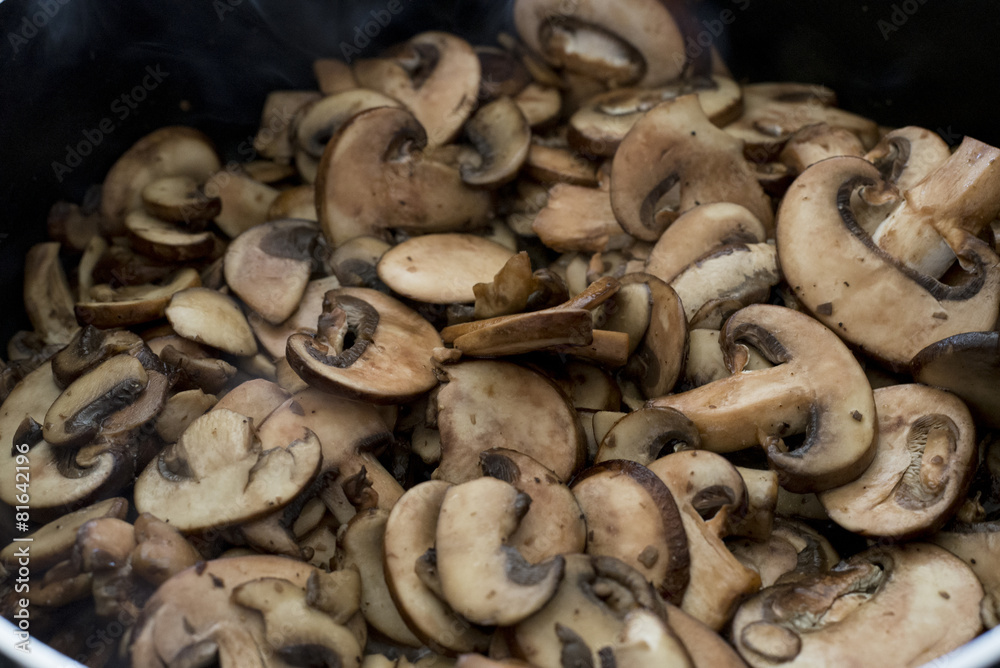 Fototapeta premium Sliced mushroom