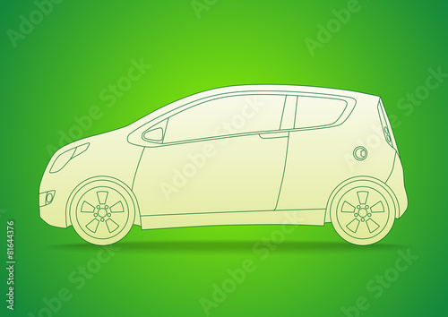 Generic vehicle line drawing illustration