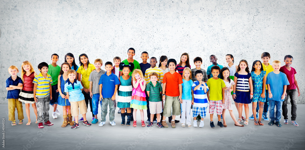 Fototapeta premium Children Kids Childhood Friendship Happiness Diversity Concept