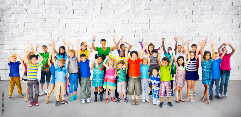 Obraz premium Children Kids Childhood Friendship Happiness Diversity Concept