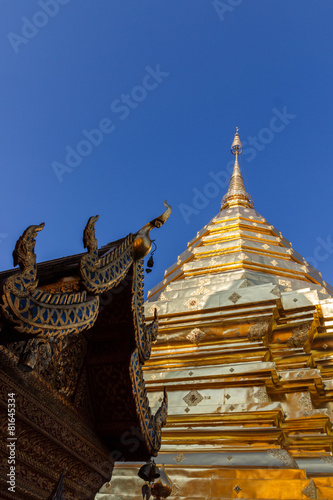 asian golden pagoda with the pavilion