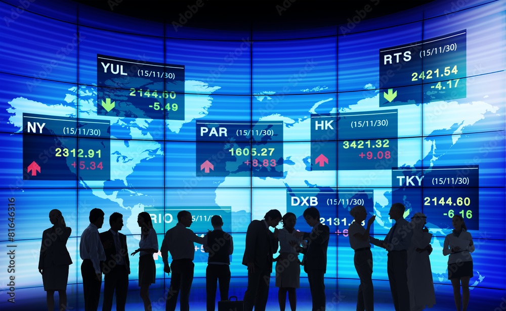 Business People Stock Exchange Discussion Concept Business People Stock Exchange Discussion Concept