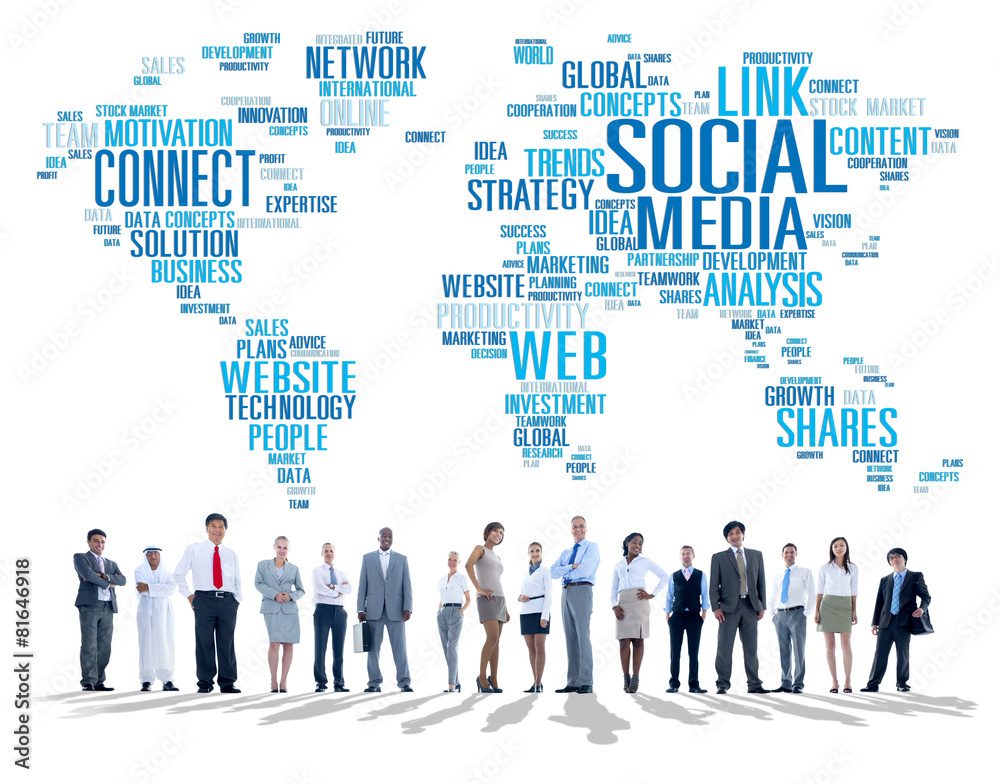 Social Media Internet Connection Global Communications Networkin Social Media Internet Connection Global Communications Networkin