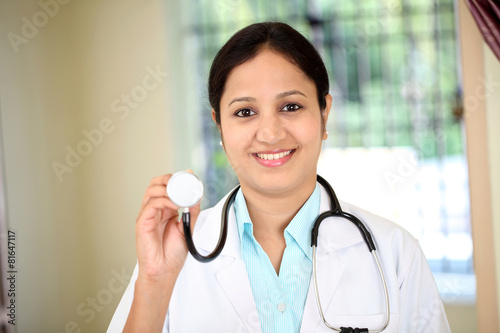Portrait of Indian female doctor