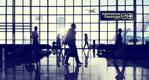 International Terminal Business Travel Transportation Concept photo