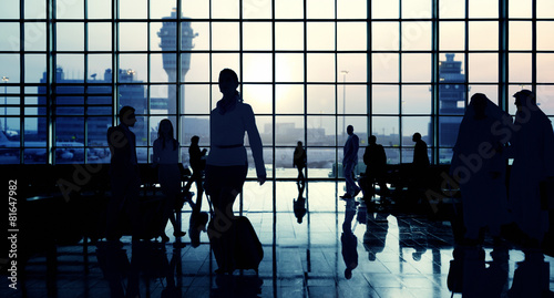 International Airport Communter Passenger Traveling Concept