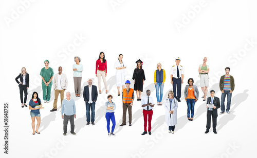 Diverse Large Group People Multiethnic Community Concept