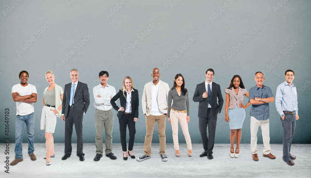 Obraz premium Group of Diverse Community Cheerful People Concept