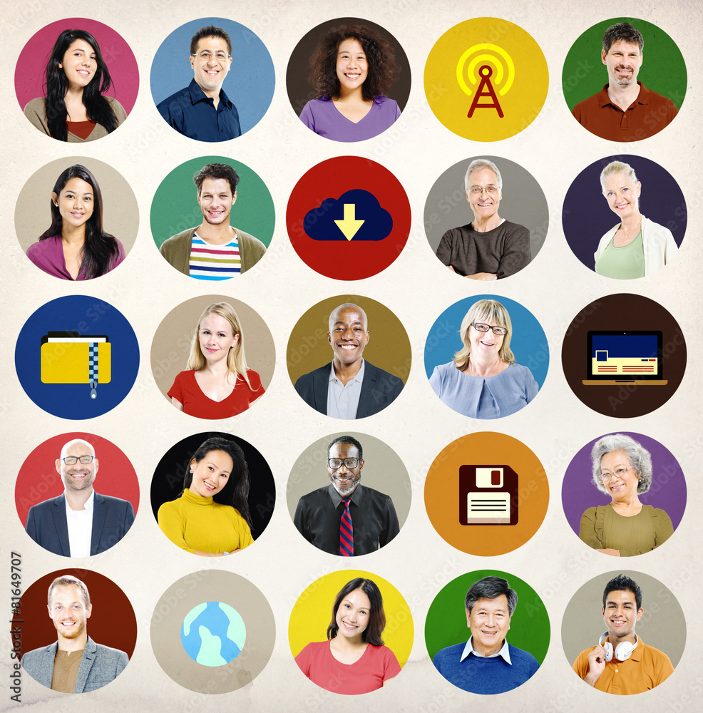 Ethnicity People Cloud Computing Storage Technology Concept Ethnicity People Cloud Computing Storage Technology Concept